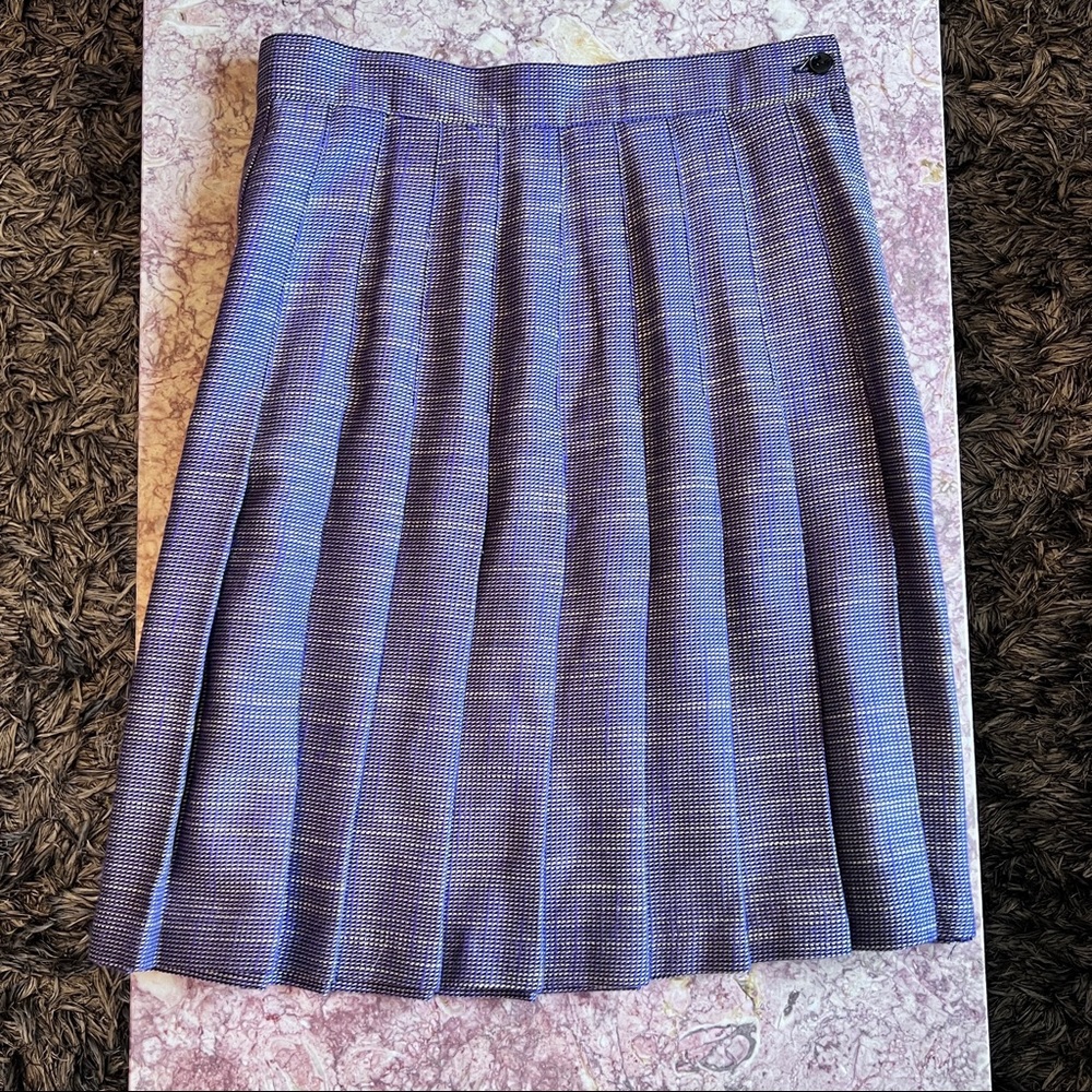 Purple Pleated Skirt